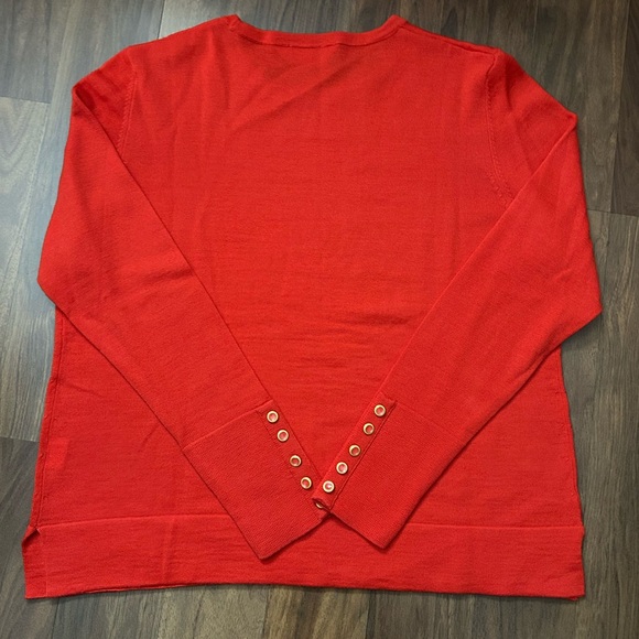 Cachemiras SS Wool Blend Pull Over Long sleeve Orange Sweater Size L - Picture 6 of 11